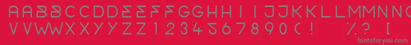 フォントOrderLight – 赤い背景に灰色の文字