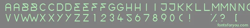 OrderLight-fontti – vihreät fontit harmaalla taustalla