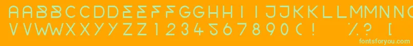 OrderLight-Schriftart – Grüne Schriften auf orangefarbenem Hintergrund
