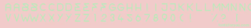 フォントOrderLight – ピンクの背景に緑の文字