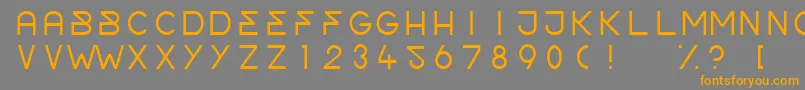 OrderLight Font – Orange Fonts on Gray Background