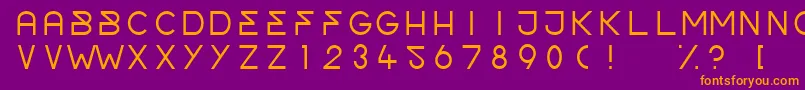 フォントOrderLight – 紫色の背景にオレンジのフォント