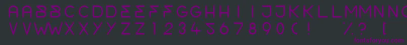 OrderLight-fontti – violetit fontit mustalla taustalla