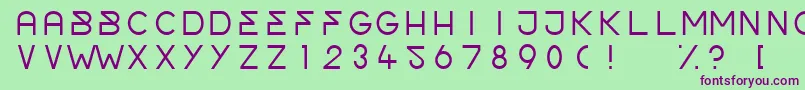 OrderLight-fontti – violetit fontit vihreällä taustalla