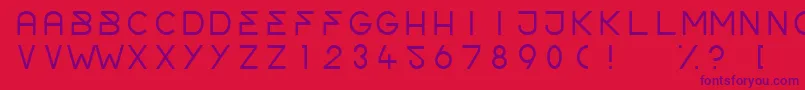 OrderLight-fontti – violetit fontit punaisella taustalla