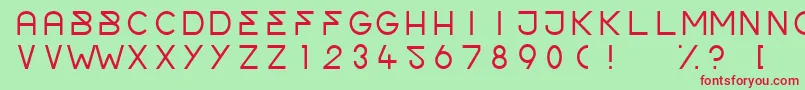 OrderLight-fontti – punaiset fontit vihreällä taustalla