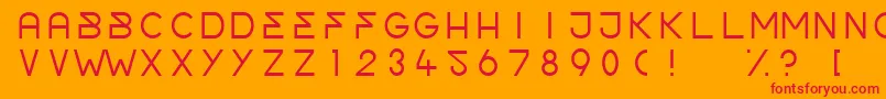 Шрифт OrderLight – красные шрифты на оранжевом фоне