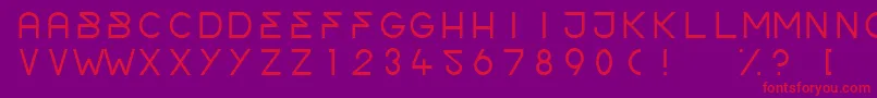 OrderLight Font – Red Fonts on Purple Background