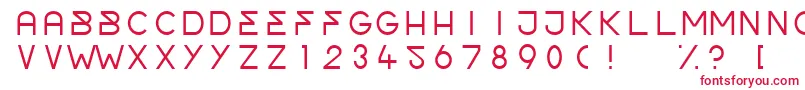 OrderLight-Schriftart – Rote Schriften auf weißem Hintergrund