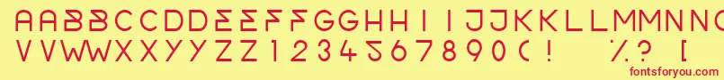 Шрифт OrderLight – красные шрифты на жёлтом фоне