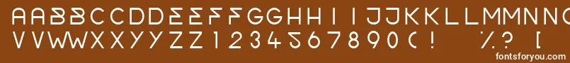 フォントOrderLight – 茶色の背景に白い文字