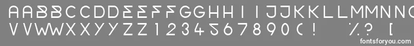 OrderLight-fontti – valkoiset fontit harmaalla taustalla
