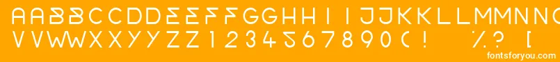 OrderLight-fontti – valkoiset fontit oranssilla taustalla