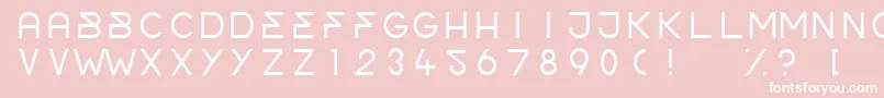 OrderLight-Schriftart – Weiße Schriften auf rosa Hintergrund