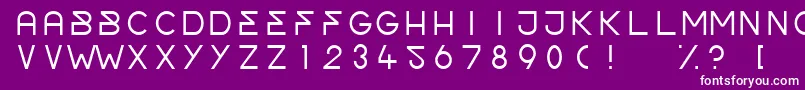 OrderLight-fontti – valkoiset fontit violetilla taustalla