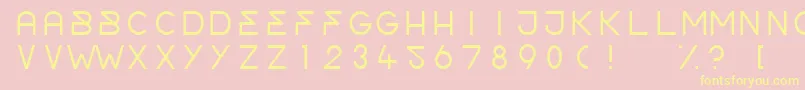 Шрифт OrderLight – жёлтые шрифты на розовом фоне