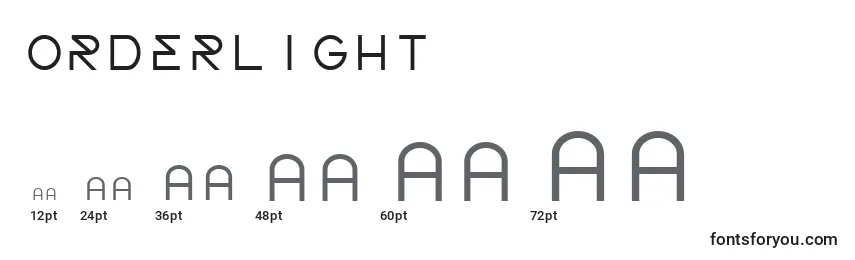 OrderLight Font Sizes