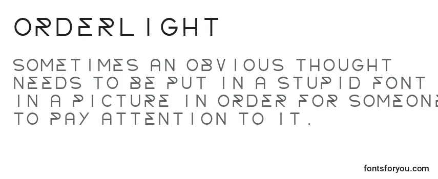 Шрифт OrderLight
