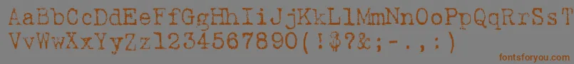 Шрифт FuckedOlympiaJ – коричневые шрифты на сером фоне