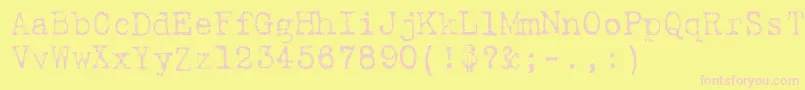 fuente FuckedOlympiaJ – Fuentes Rosadas Sobre Fondo Amarillo