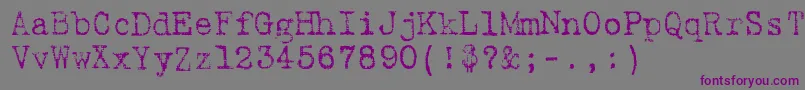FuckedOlympiaJ-Schriftart – Violette Schriften auf grauem Hintergrund