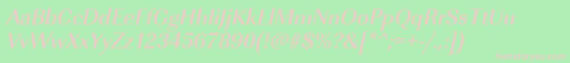 UrwimperialtmednarOblique Font – Pink Fonts on Green Background