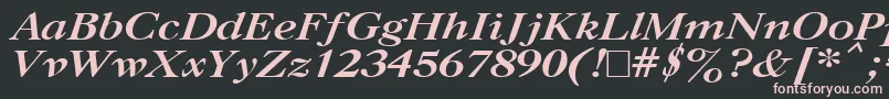 CasloncttBoldItalic Font – Pink Fonts on Black Background