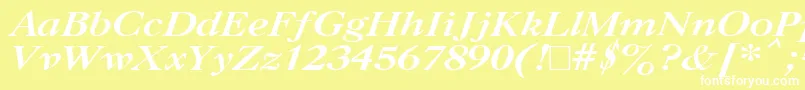 CasloncttBoldItalic Font – White Fonts on Yellow Background