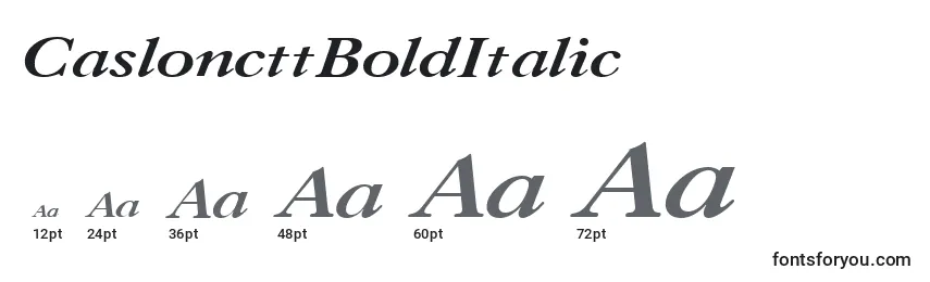 CasloncttBoldItalic Font Sizes