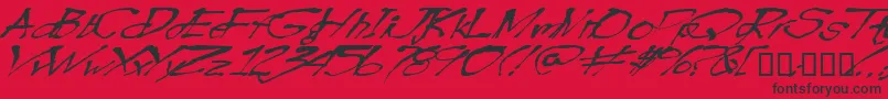 Blotw Font – Black Fonts on Red Background