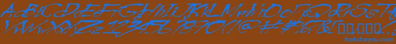 Blotw Font – Blue Fonts on Brown Background