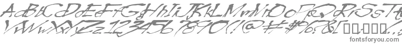 Blotw-fontti – harmaat kirjasimet valkoisella taustalla
