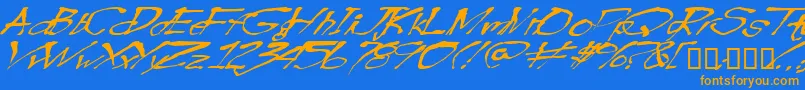 Blotw Font – Orange Fonts on Blue Background