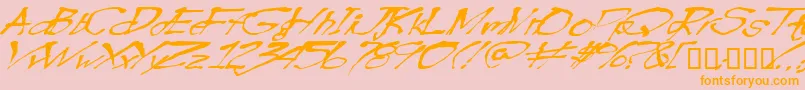 Blotw Font – Orange Fonts on Pink Background
