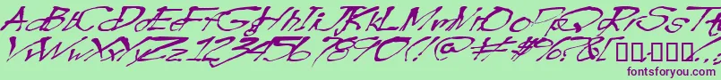 Blotw Font – Purple Fonts on Green Background