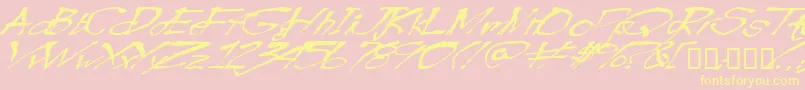 Blotw Font – Yellow Fonts on Pink Background