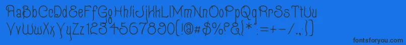 Quixot Font – Black Fonts on Blue Background