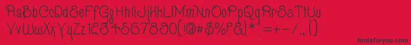 Quixot Font – Black Fonts on Red Background