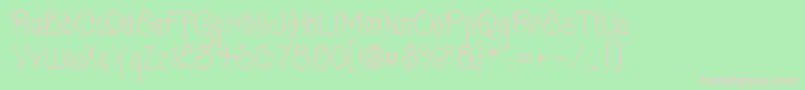 Quixot Font – Pink Fonts on Green Background