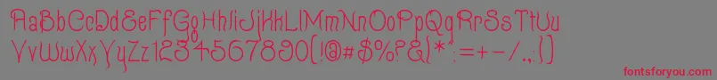 Quixot Font – Red Fonts on Gray Background