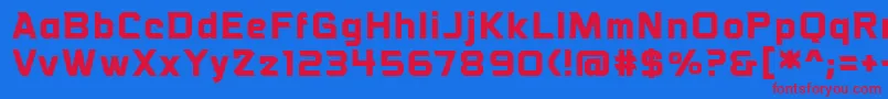 VoiceactivatedbbBold Font – Red Fonts on Blue Background