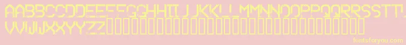 SandyravageRegular Font – Yellow Fonts on Pink Background