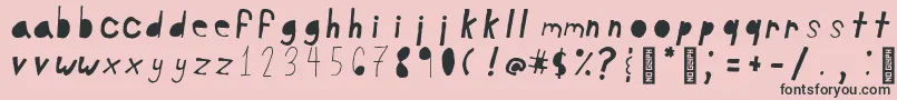 June5Regular Font – Black Fonts on Pink Background