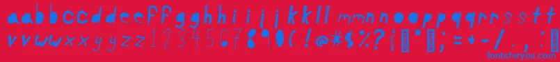 June5Regular Font – Blue Fonts on Red Background