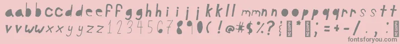 June5Regular Font – Gray Fonts on Pink Background