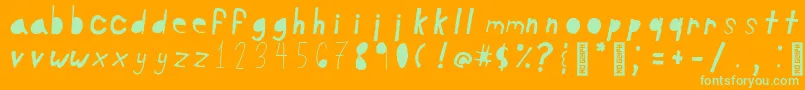 June5Regular Font – Green Fonts on Orange Background