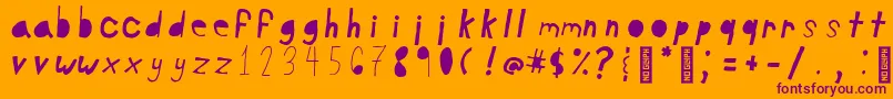 June5Regular Font – Purple Fonts on Orange Background