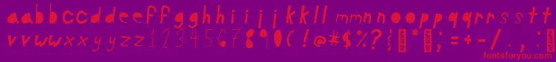 Шрифт June5Regular – красные шрифты на фиолетовом фоне
