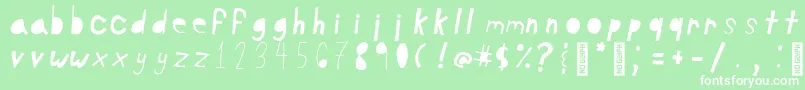 June5Regular Font – White Fonts on Green Background