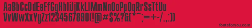 Шрифт Compact110 – чёрные шрифты на красном фоне